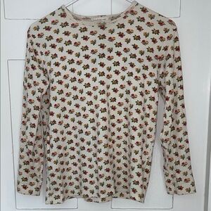 Jones New York Sport Cream Floral Top
